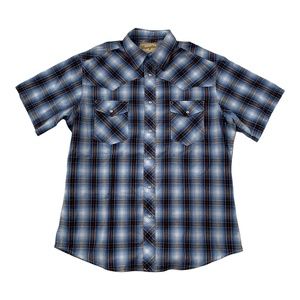 Wrangler Snap Shirt Button Up Short Sleeve Western
